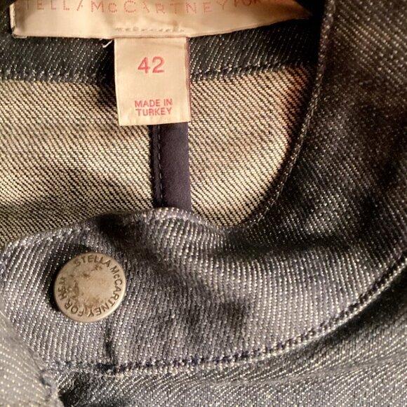 Stella McCartney x HM Blue Cotton Structured Denim Jean Jacket Casual Style 42 - Picture 4 of 5